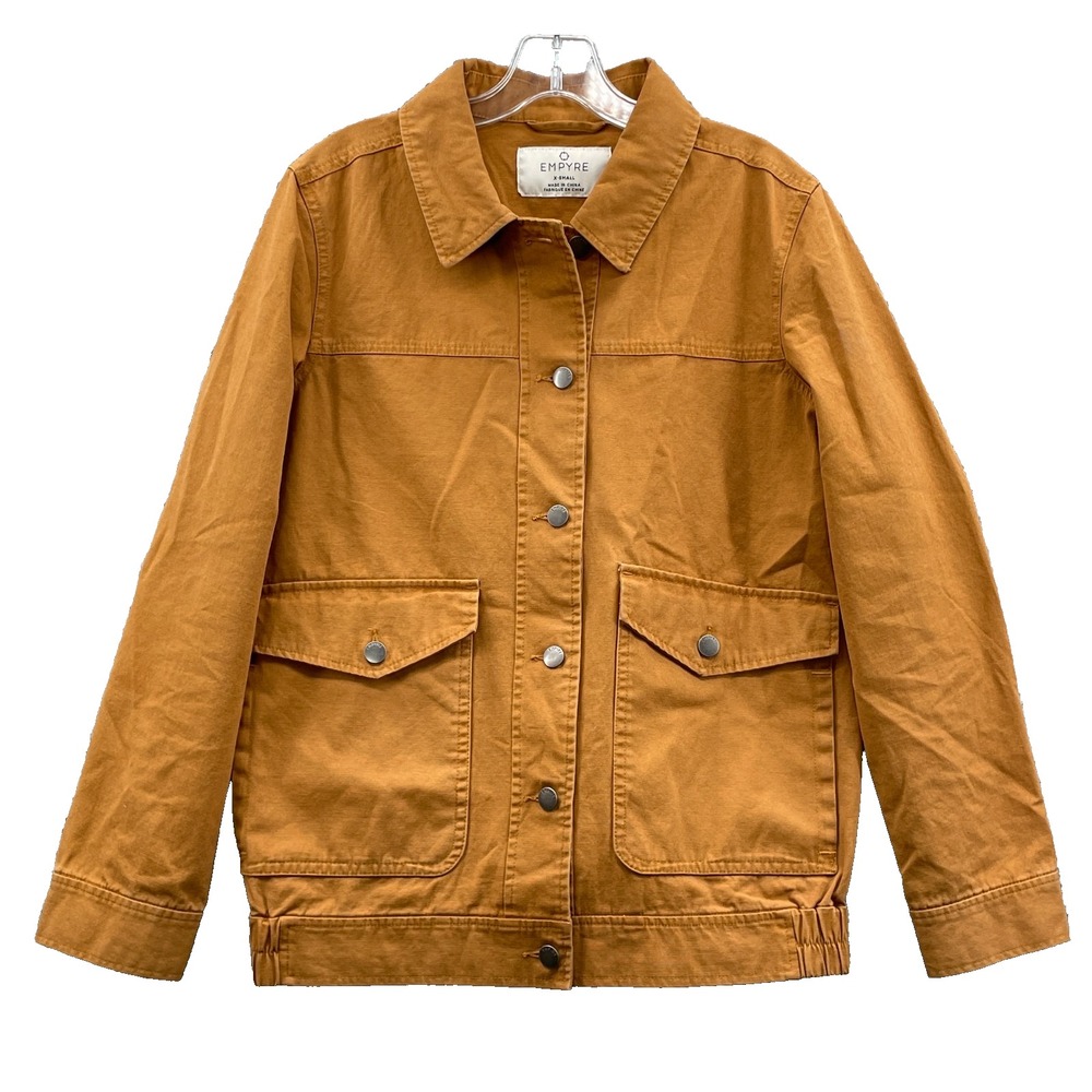 Empyre‎ Canvas Jacket Womens X-Small Tan Barn Chore Field Coat Granola Outdoor